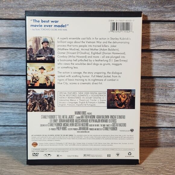 Full Metal Jacket Dvd Movie War Military - Picture 2 of 5